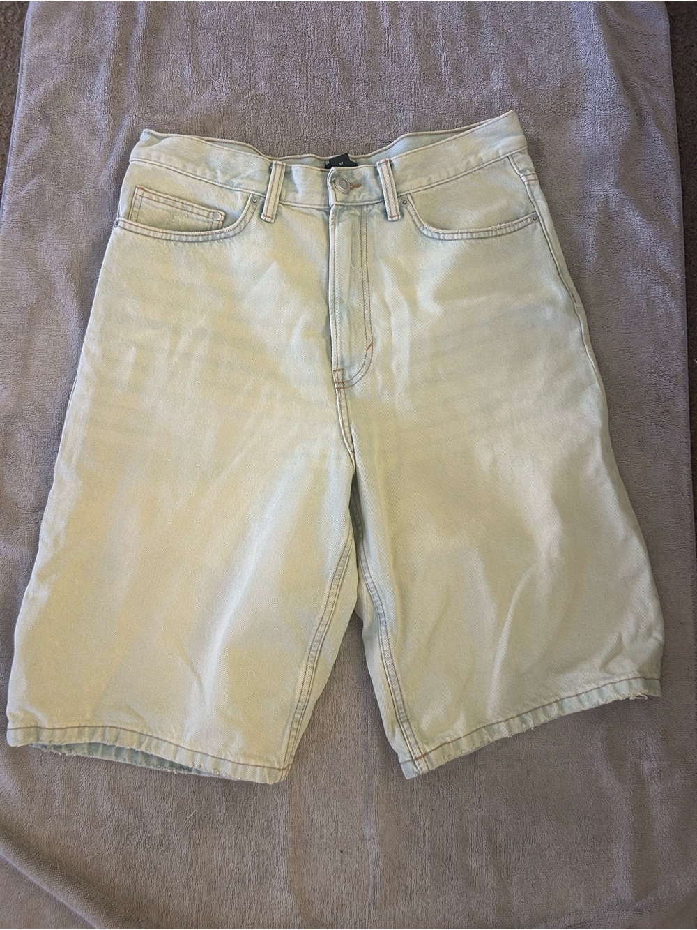 H&M Light Beige Denim Shorts